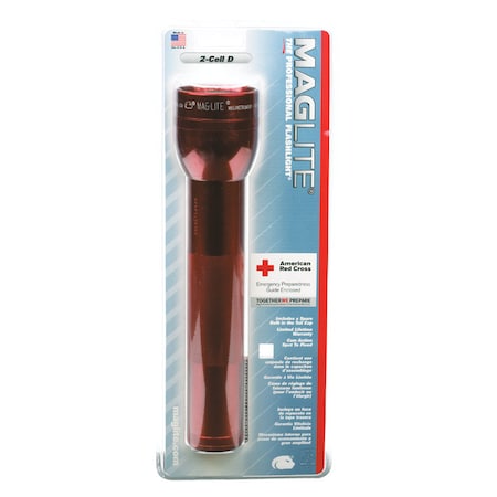 Mag Instrument Flashlight, D Battery, Alkaline Battery, Incandescent Lamp, 19, Flood to Spot Beam, 229 m Beam Distance SS2D036